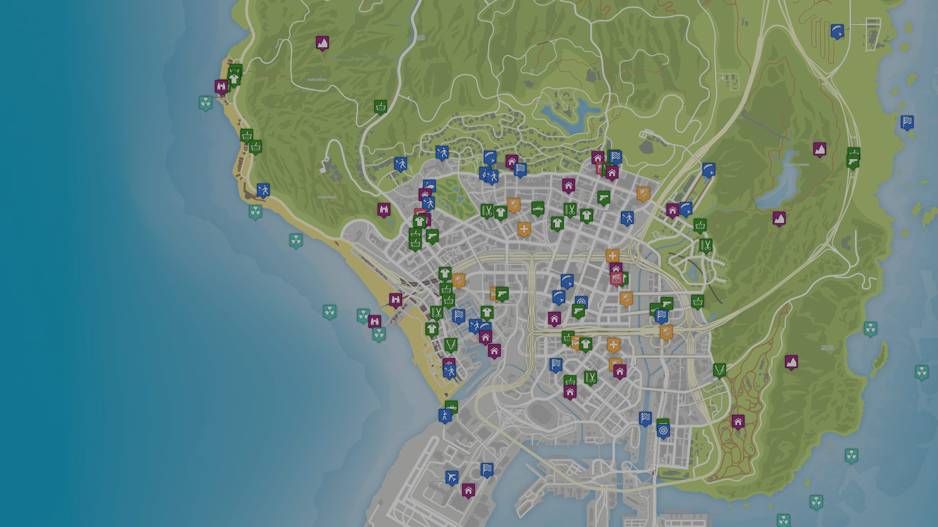 Así de completo es el mapa interactivo no oficial de GTA V