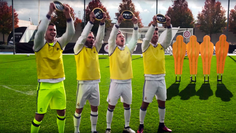 El ‘Real Madrid’ prueba sus habilidades en un desafío estilo ‘FIFA 17’