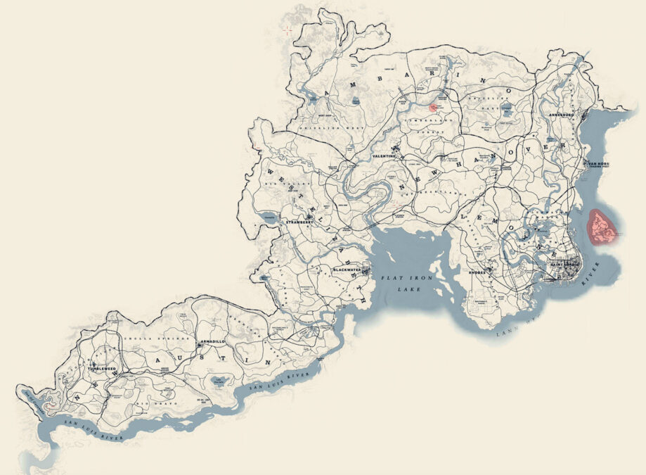 Mapa Red Dead Redemption 2