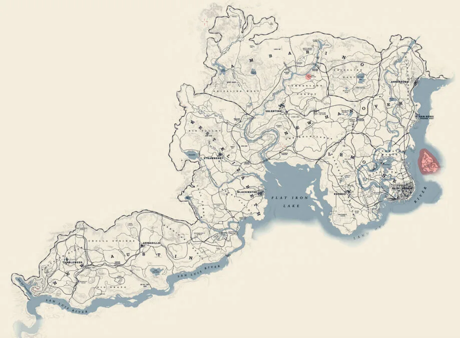Mapa Red Dead Redemption 2