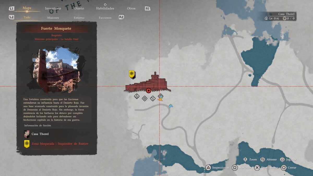 Mapa Fuerte Mosquete - Crimson Desert